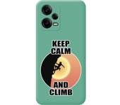 Funda Silicona Líquida Verde Xiaomi Redmi Note 12 Pro+ Plus 5G Mujer Escalada