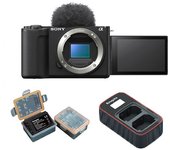 ZV-E10 II Cámara sin espejo (negra)+batería Kingma de 2000mAh ( NP-FZ100)+cargador USB doble Kingma NP-FZ100 LCD