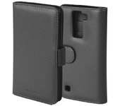 Funda Libro para LG K8 2016 en NEGRO oXIDO - Cubierta Proteccion con Cierre Magnetico e 3 Tarjeteros - Etui Case Cover Carcasa