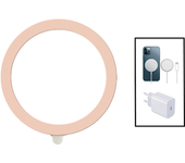 Silicone Magsafe Kit inalámbrico magnético + Cargador base Tipo C Fastchage 20W + Magnetic Wireless