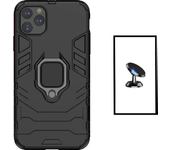 Kit de soporte magnético de automóvil + 3x1 Cubierta de defensor militar