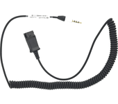 Cable adaptador QD a Jack de 3,5 mm y 4 polos, 2,95 m, negro