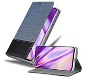 Funda Libro para Samsung Galaxy A40 en AZUL OSCURO NEGRO - Cubierta Proteccion con Cierre Magnetico, Tarjetero y Funcion de Suporte - Etui Case Cover Carcasa