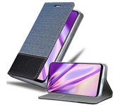 Funda Libro para Samsung Galaxy A20e en AZUL OSCURO NEGRO - Cubierta Proteccion con Cierre Magnetico, Tarjetero y Funcion de Suporte - Etui Case Cover Carcasa