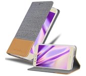 Funda Libro para Huawei P10 LITE en GRIS CLARO MARRoN - Cubierta Proteccion con Cierre Magnetico, Tarjetero y Funcion de Suporte - Etui Case Cover Carcasa