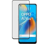 Protector Cristal Templado Completo 5D Full Glue Negro para Oppo A74 4G Vidrio
