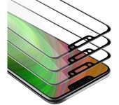 3x Pelicula Protectora para Huawei MATE 20 LITE en TRANSPARENTE con NEGRO - Paquete de 3 Pantalla de Vidrio Templado Cobertura Completa (Tempered) Compatible 3D con Dureza 9H