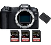 EOS R8 + 3 SanDisk 64GB Extreme PRO UHS-II SDXC 300 MB/s + 1 LP-E17 + PDF MCZ DIRECT '20 TÉCNICAS PA