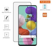 Protector Cristal Templado Completo 5D Full Glue Negro para Samsung Galaxy A51 Vidrio