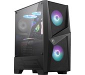 MSI MAG FORGE 100R Midi Tower Negro, Transparente