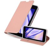 Funda Libro para Nokia Lumia 640 en CLASSY ORO ROSA - Cubierta Proteccion con Cierre Magnetico, Tarjetero y Funcion de Suporte - Etui Case Cover Carcasa