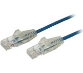 StarTech.com Cable Cat6 de 2,5m - Delgado - con Conectores RJ45 sin Enganches - Azul