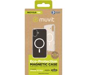 muvit for change funda recycletek Magsafe compatible con Apple iPhone 16 Plus transparente