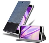 Funda Libro para LG STYLUS 2 en AZUL OSCURO NEGRO - Cubierta Proteccion con Cierre Magnetico, Tarjetero y Funcion de Suporte - Etui Case Cover Carcasa