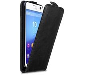Funda para Sony Xperia C4 in NEGRO ANTRACITA - Cubierta Proteccion Estilo Flip con Cierre Magnetico - Etui Case Cover Carcasa