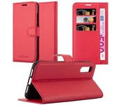 Funda Libro para Huawei P20 en ROJO CARMiN - Cubierta Proteccion con Cierre Magnetico, Tarjetero y Funcion de Suporte - Etui Case Cover Carcasa