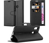 Funda Libro para Huawei P20 LITE en NEGRO FANTASMA - Cubierta Proteccion con Cierre Magnetico, Tarjetero y Funcion de Suporte - Etui Case Cover Carcasa