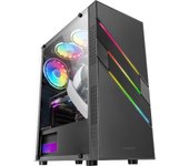 Mars Gaming MC-U3 Negro Caja PC Gaming ATX XL Frontal Triple ARGB Ventilador 12cm ARGB Ventana Crist