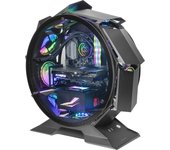 Mars Gaming MCORB Negro Caja PC Gaming Micro-ATX XL Diseño Circular Custom Doble Cristal Templado
