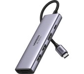 Ugreen 6-in-1 USB-C Hub USB Tipo C Plata