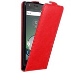 Funda para Motorola MOTO Z PLAY in ROJO MANZANA - Cubierta Proteccion Estilo Flip con Cierre Magnetico - Etui Case Cover Carcasa