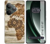 Funda Silicona Realme GT 6 / GT 6T 5G Madera 07