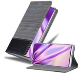 Funda Libro para Vivo V11 en GRIS NEGRO - Cubierta Proteccion con Cierre Magnetico, Tarjetero y Funcion de Suporte - Etui Case Cover Carcasa