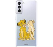 Funda para Galaxy S21 Plus Oficial de Disney Simba y Nala Silueta - El Rey León