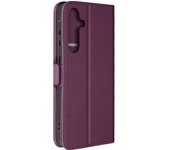 Funda para Samsung Galaxy A55 Polipiel Cartera Doble cierre magnético Morado