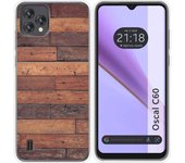Funda Silicona Blackview Oscal C60 Madera 03