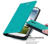 Funda Libro para Samsung Galaxy S4 en TURQUESA PETROL - Cubierta Proteccion con Cierre Magnetico, Tarjetero y Funcion de Suporte - Etui Case Cover Carcasa