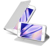 Funda Libro para Apple iPhone 7 / 7S / 8 / SE 2020 en CLASSY PLATEADO - Cubierta Proteccion con Cierre Magnetico, Tarjetero y Funcion de Suporte - Etui Case Cover Carcasa
