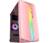 Mars Gaming MC-S1 Rosa Caja PC Compacta Gaming Micro-ATX Iluminación ARGB 12 Modos Ventilador FRGB V