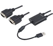 LogiLink AU0031 cable de serie Negro USB tipo A DB-9