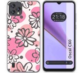 Funda Silicona Transparente Blackview Oscal C60 Flores 09