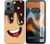 Funda Silicona Motorola Moto G34 5G Helado Chocolate