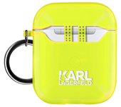 Estuche silicona para Airpods con mosquetón Choupette Ikonik Karl Amarillo