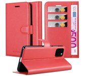 Funda Libro para Apple iPhone 11 PRO MAX (XI PRO MAX) en ROJO CARMiN - Cubierta Proteccion con Cierre Magnetico, Tarjetero y Funcion de Suporte - Etui Case Cover Carcasa