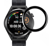 Portada de película protectora de gel completo con bordes negros para Huawei Watch GT Runner - Trans