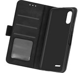 Funda Vintage para LG K22 con Tarjetero y Soporte Vídeo - Negro
