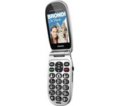 Brondi Amico Comfort 7,11 cm (2.8 pulgadas pulgadas) Negro, Plata Teléfono para personas mayores