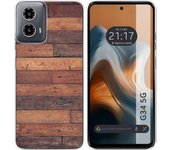 Funda Silicona Motorola Moto G34 5G Madera 03