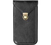 Funda de cinturón vertical martphone de 6,7 pulgadas Clip tarjetero Negro
