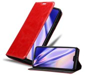 Funda Libro para Sharp Aquos R3 en ROJO MANZANA - Cubierta Proteccion con Cierre Magnetico, Tarjetero y Funcion de Suporte - Etui Case Cover Carcasa