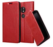 Funda Libro para Motorola MOTO E5 PLAY en ROJO MANZANA - Cubierta Proteccion con Cierre Magnetico, Tarjetero y Funcion de Suporte - Etui Case Cover Carcasa