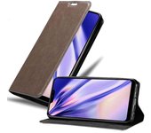 Funda Libro para Vivo Y81i en MARRoN CAFe - Cubierta Proteccion con Cierre Magnetico, Tarjetero y Funcion de Suporte - Etui Case Cover Carcasa