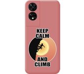 Funda Silicona Líquida Rosa TCL 505 Mujer Escalada