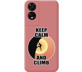 Funda Silicona Líquida Rosa TCL 505 Hombre Escalada