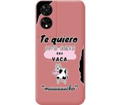 Funda Silicona Líquida Rosa TCL 505 Vaca
