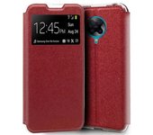 Funda Libro Soporte con Ventana para Xiaomi POCO F2 Pro color Roja